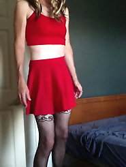 Ladyboy mistress demonstrates her tricks