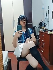 Beautiful dresser with a sexy white outfit.