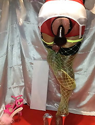 Slutty sissy plays ass hole with big toy