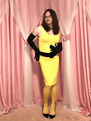 Joanie - Yellow Pencil Dress