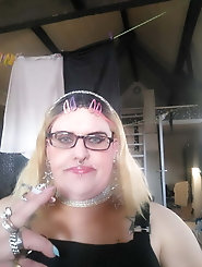 Tranny prostitute is touching herself