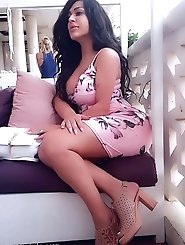 Shemale babes with great hunger for cock are playing with their boobs.